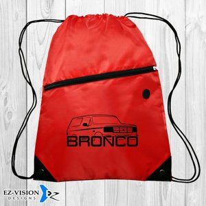 Ford Bronco Car Drawstring Backpack Gym Sports